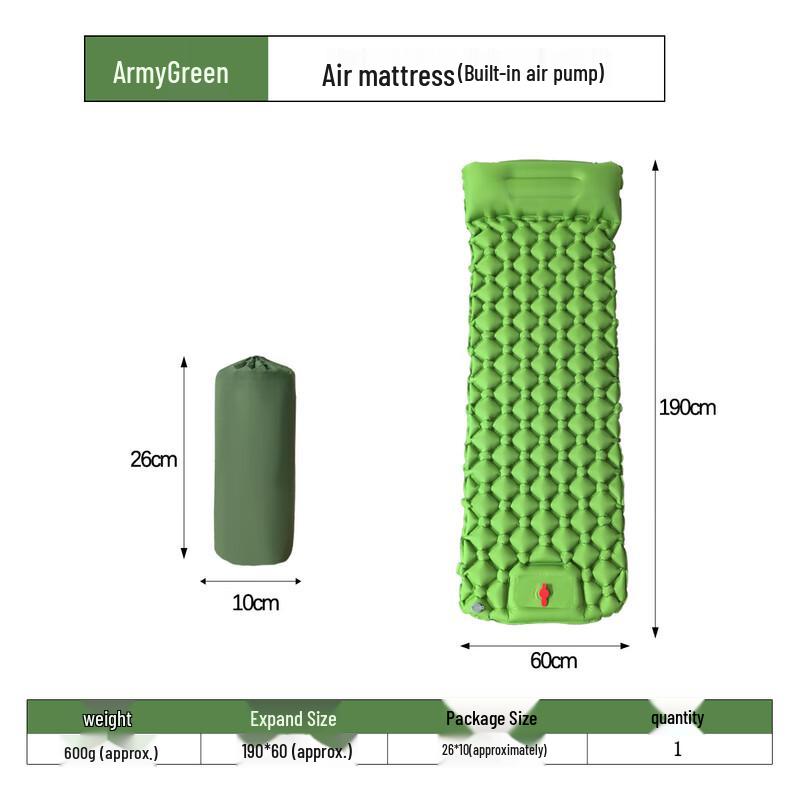 

Yacheng Ultralight Camping Inflatable Sleeping Pad