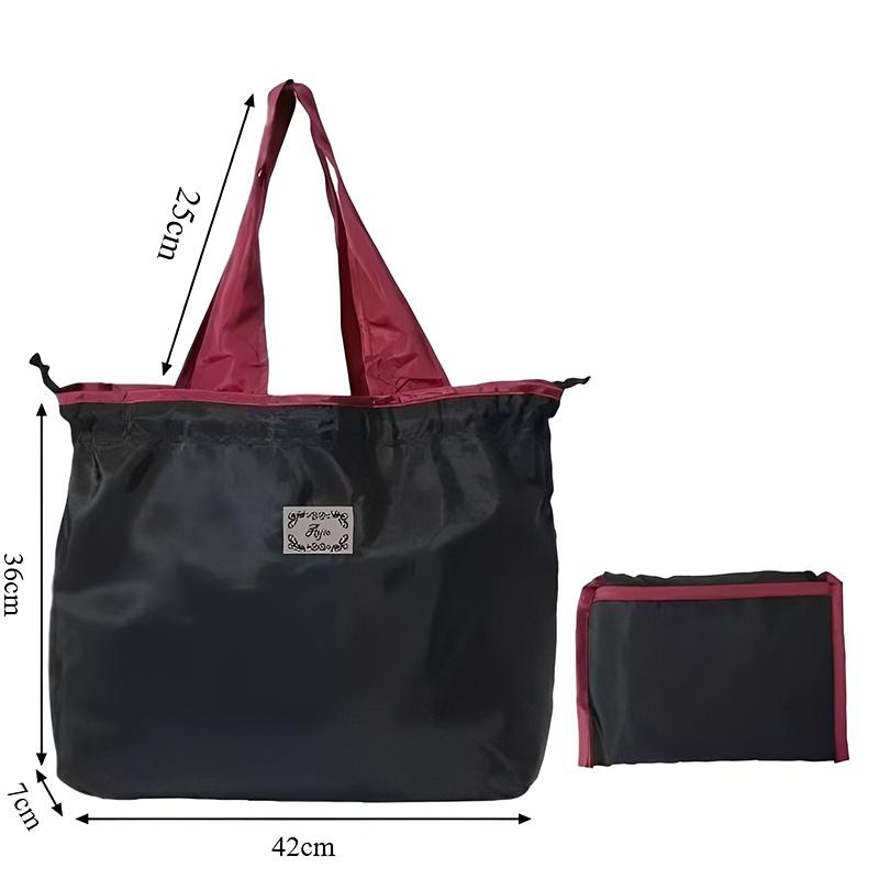 Foldable Shoulder Bag Waterproof Large Capacity Shopping Bag Storage Bag