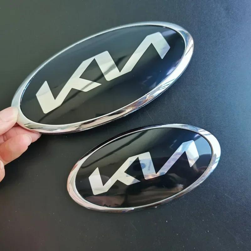 AANO1 Car Front Hood Emblem Rear Trunk Badge Steering Wheel Center Sticker Hub Center Sticker for KIA K3 K5 Sportage R Sorento Carens