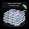 Shunda Shun 1200ml Disposable 6-Compartment Meal Prep Container (150 Sets)