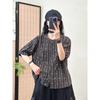DIMANAF 2026 Plus Size Summer Women Blouse Shirts Tunic Oversize Loose Casual Cotton Linen Lady Tops Vintage Print Floral