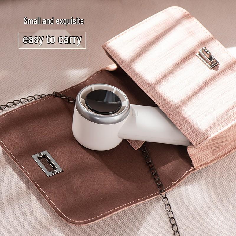 USB Handheld High-Speed Fan with Digital Display - Portable Mini Turbo for Strong Outdoor Wind.