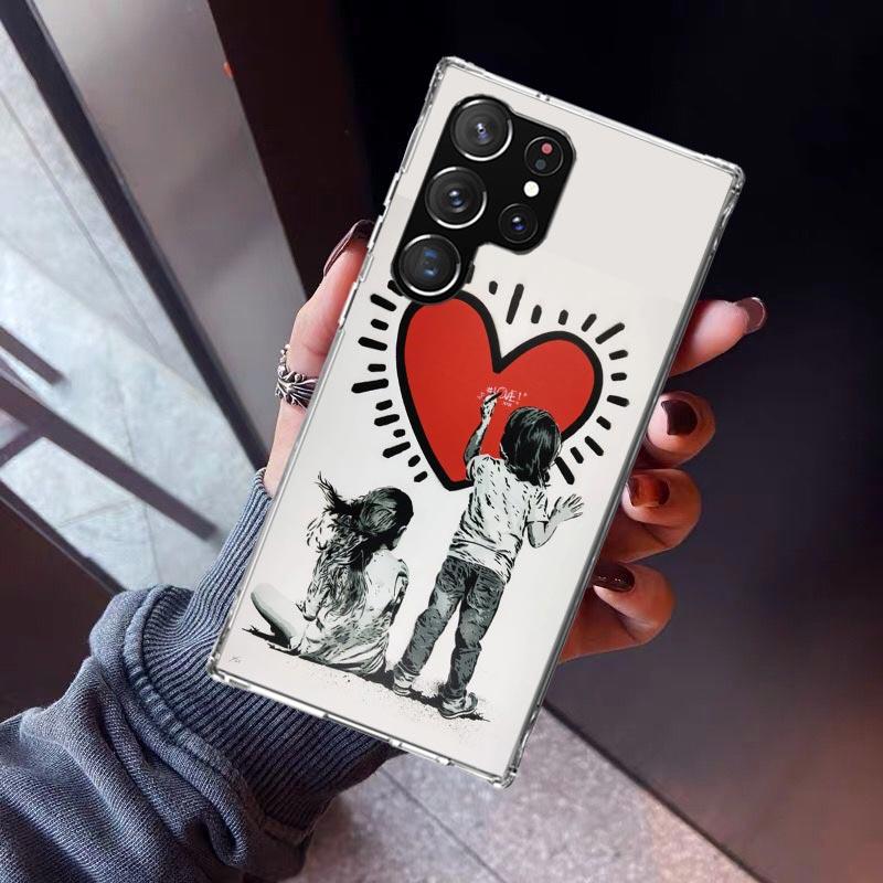 Street Art Banksy Graffiti Phone Case For Samsung Galaxy S23 S24 S25 Edge S26 Ultra S22 + S21 Plus S20 FE Cover Silicone Print S
