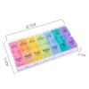 2 Times A Day Pill Organizer Large Pill Box with Push Button Design Detachable Medicine Holder for Vitamins Fish Oil Supplements