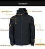Men's Sharkskin Softshell Tactical Jacket: Windproof, Waterproof, Fleece-Lined for Autumn and Winter