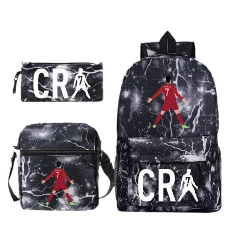 Cr7 Children's Backpack Set With Breathable Comfortable Straps And Letter Print