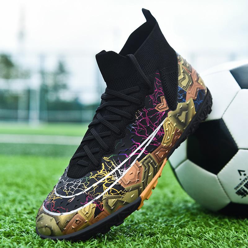 New High-Top Football Shoes, Youth Long Broken Nails, Outdoor Professional Game Training Football Shoes