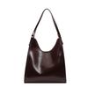 Premium wax oily leather large-capacity tote bag women's 2025 autumn new retro commuter fashion shoulder armpit bag