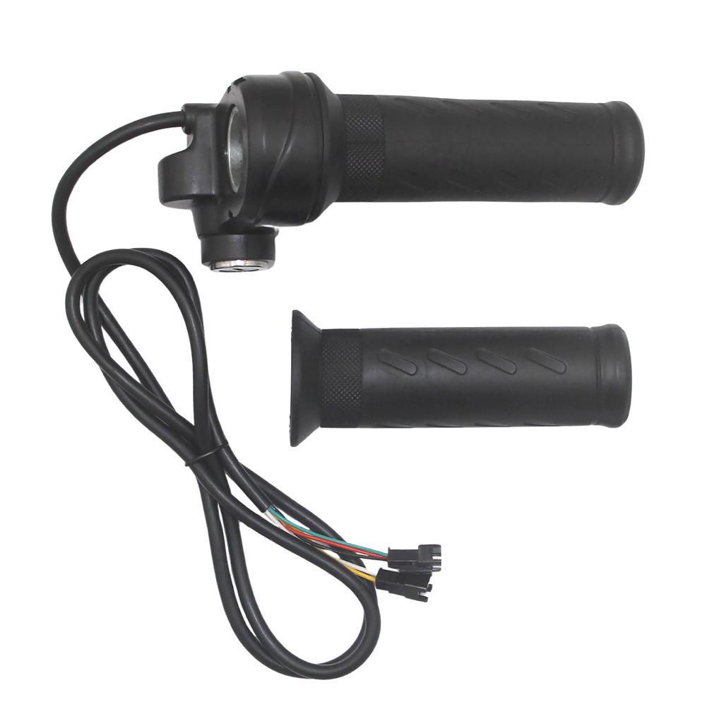 E-Motorcycle Throttle Grip Universal Electric Bicycle Scooter Wire Twist Throttle Grip with 2 Keys Waterproof Speed Controller