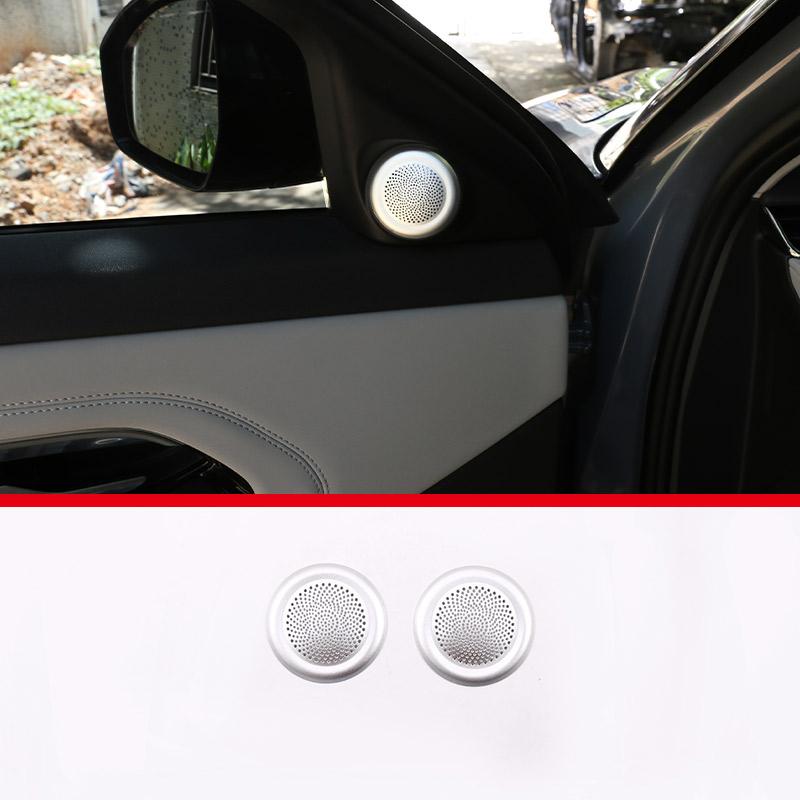 Car Styling Door Audio Speaker Net A-Pillar Horn Cover Trim For Land Rover Range Rover Evoque 2019 2020 Aluminum Alloy