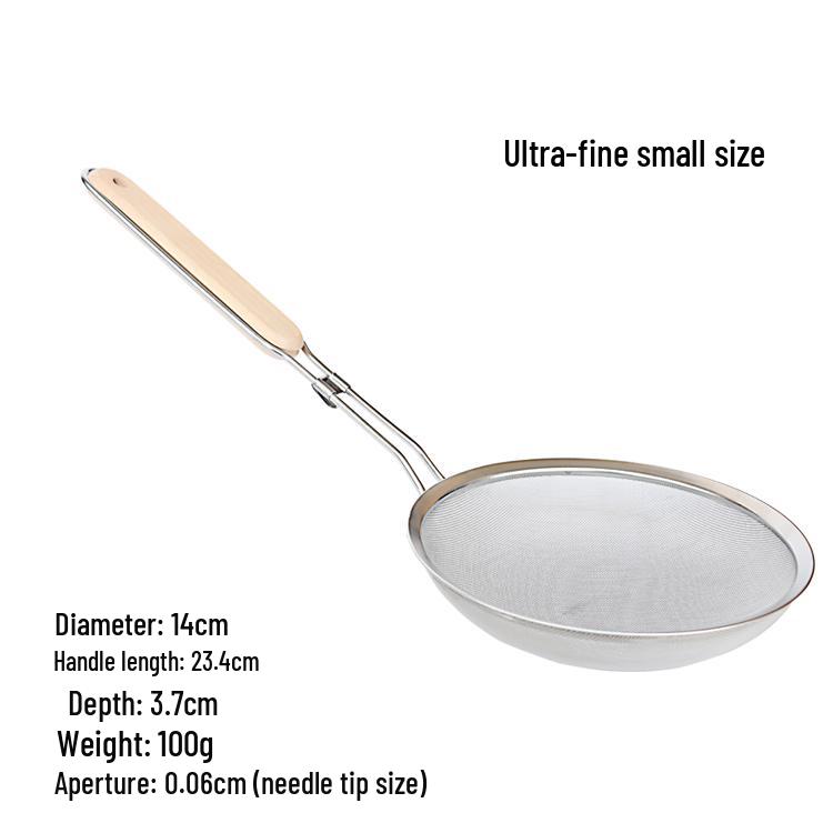 304 Stainless Steel Ultra-Fine Skimmer Spoon for Straining Soy Milk, Juice, Oil, and Noodles