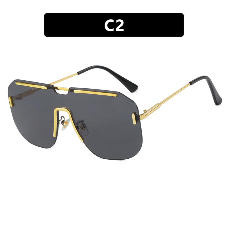 

Женские солнцезащитные очки, цельные солнцезащитные очки без оправы в квадратной большой оправе.