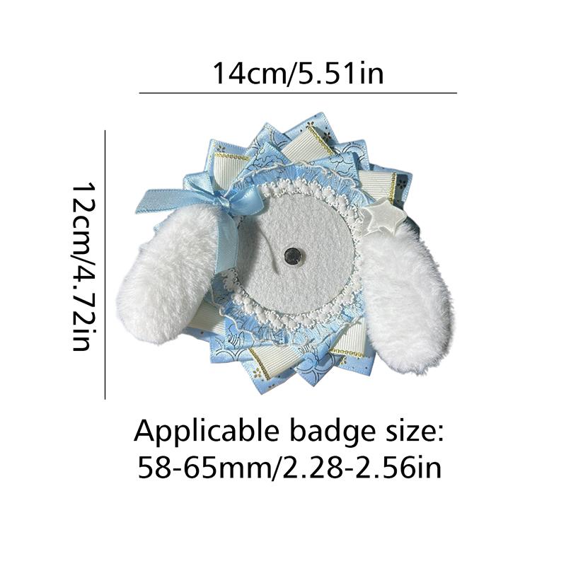 1PC Secondary Peripherals Original Barking Tray Ins Wind Fabric Puppy Badge Decoration Bottom Bracket Small Capacity Multi-Colour