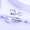 Natural Freshwater Pearl Hoop Earrings For Women Fashion Cultured Pearls Long Drop Earrings