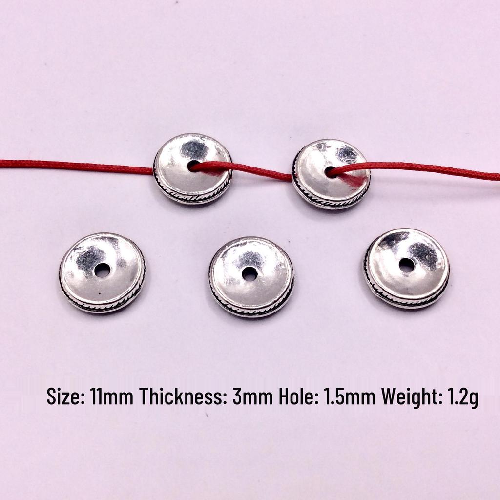 Tibetan Silver Flower Spacer Beads - 100pcs DIY Jewelry Accessories for Bracelets & Necklaces
