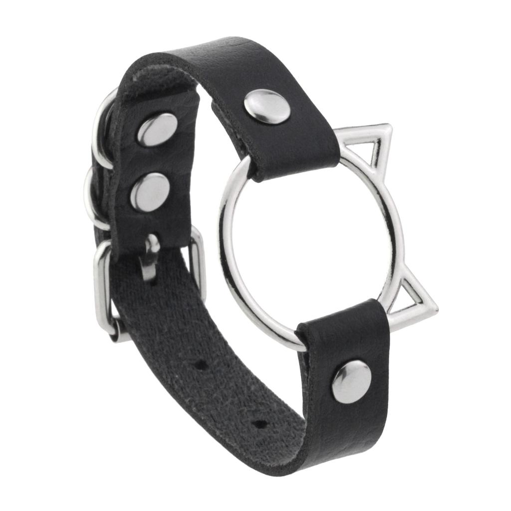 DIEZI Rock New Vintage Gothic PU Leather Wrap Bracelet For Women Men Punk Fashion Hip Hop Harajuku Cat Charm Bracelet Jewelry