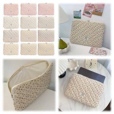 Floral Laptop Carrying Case Quilted Laptop Case Protective Cute Computer Sleeve for 11-15 Inch Laptop Tablet