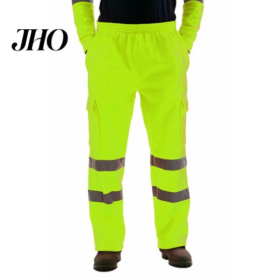 Pantaloni Resistenti agli Strappi da Lavoro Vita Elastica Tessuto Resistente agli Strappi Alta Visibilità Caldi Pantaloni Strisce Riflettenti a Doppio Strato Sicurezza Indumenti da Lavoro Robusti