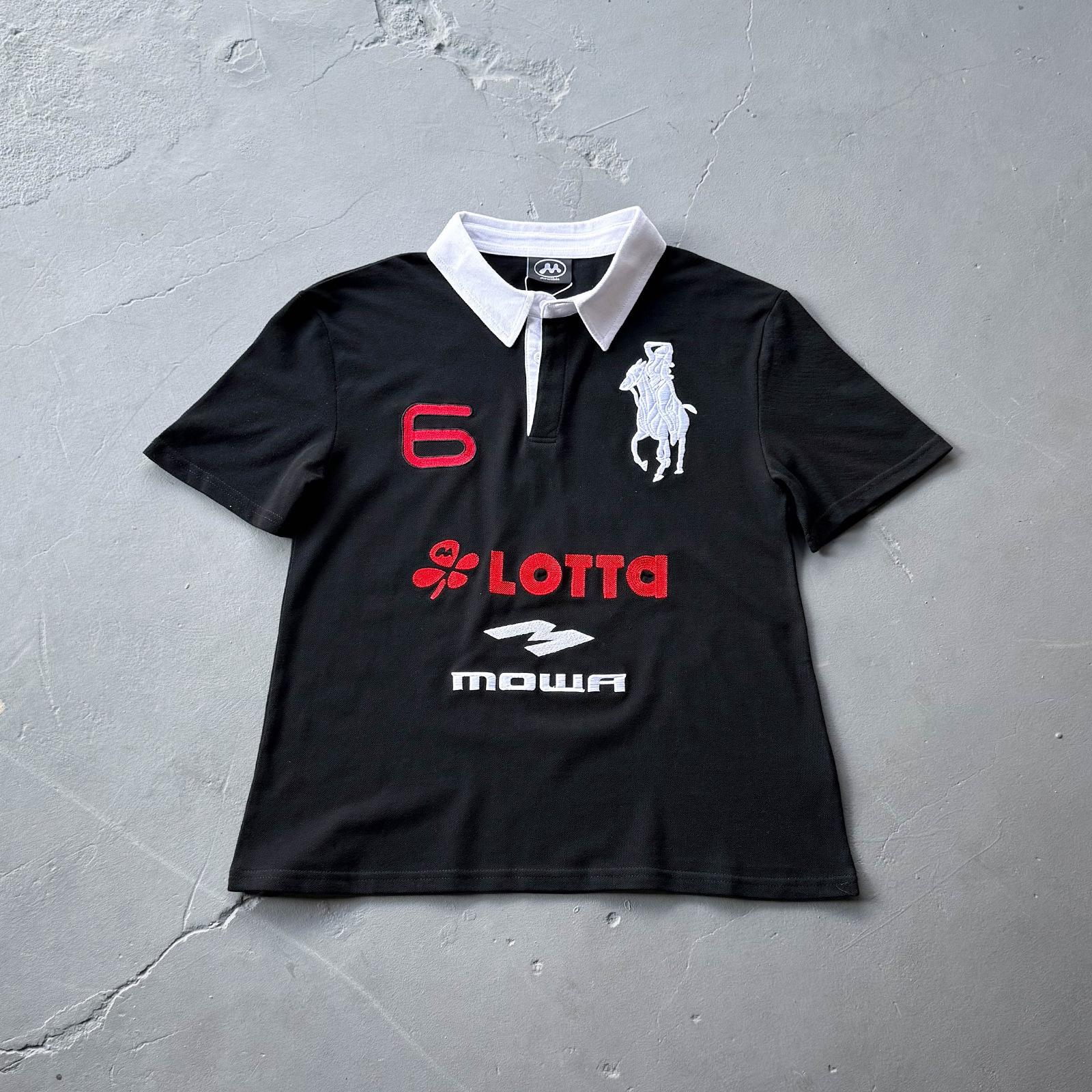 

ZYLLO Men s High Street Fashion Embroidery Button Lapel Short Sleeve T-Shirt American Vintage Harajuku Tops Y2k Clothing XL