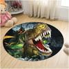 3D Dinosaur Print Round Rugs for Bedroom Area Floor Mats for Kids Room Bath Chair Mat Carpet Living Room Home Decor for Gifts