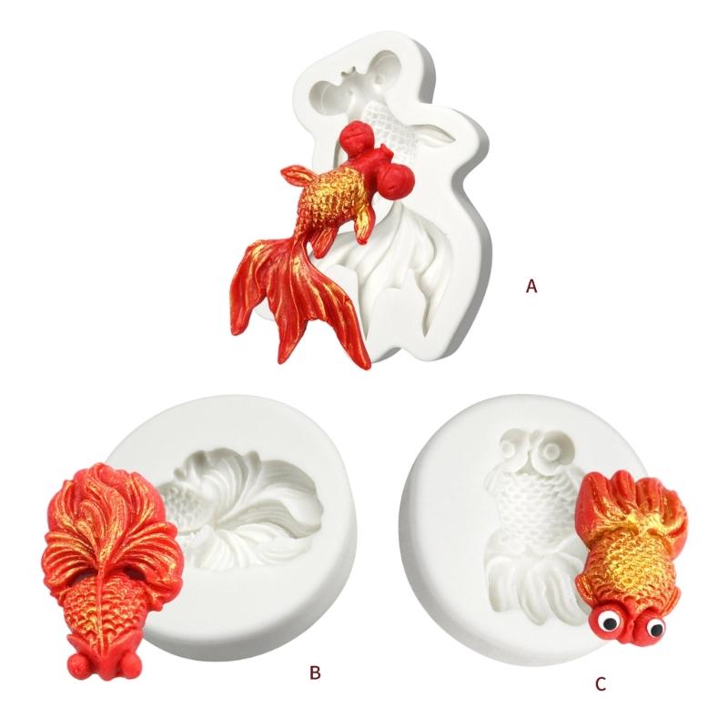 Cute Carp Fish Silicone Mold DIY Cake Pastry Baking Mold Cake Decorating Tool for Making Chocolate Fondant Nonstick