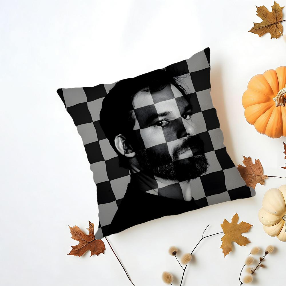 Fashion Stoic Actor Reserved MMichael C Hall Cushion Cover Washable Linen Pillowcase Soft for Daily Sofa Bed Home Room Decor
