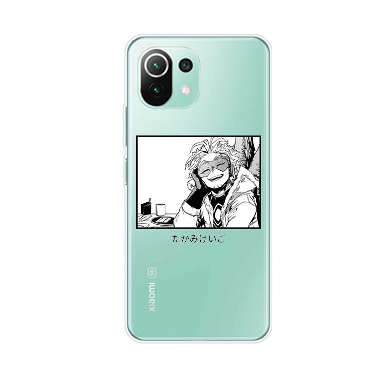 

Мягкий силиконовый чехол BNHA Hawks Coat Anime для Xiaomi Mi Note 11 11i 10i 10T 10 9T 9 SE Lite Pro Ultra Phone Case Xiaomi 11 Ultra