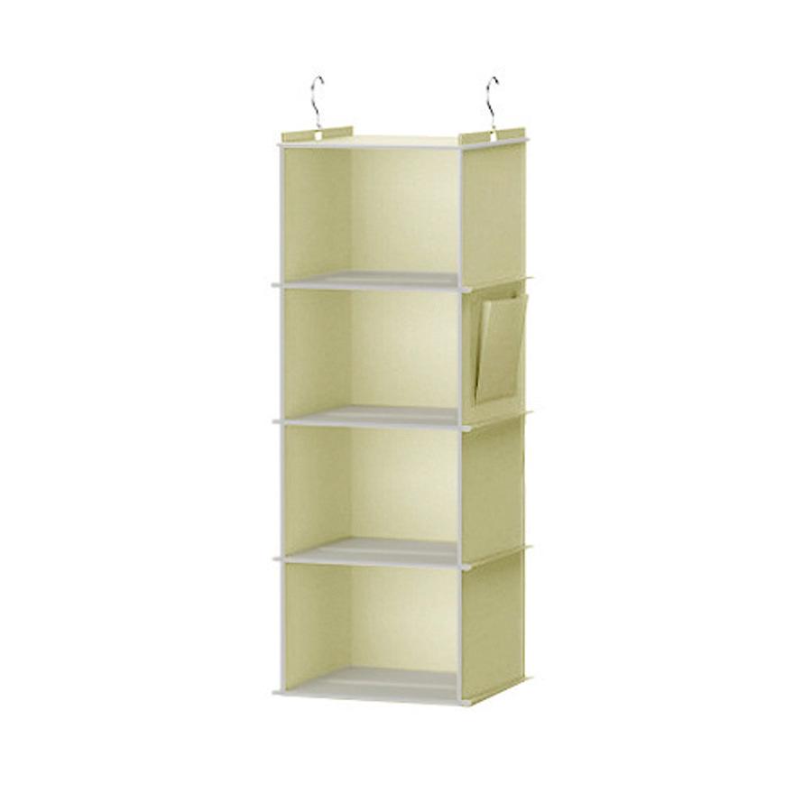 Multi-layer Washable Hanging Wardrobe Organizer with Metal Hooks and Bamboo Strips