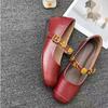 Franse Mary Jane enkelschoenen dames 2025 herfst nieuw één woord vierkante neus lage instap kleine geurige stijl retro binnenin hoogteverhogend leer