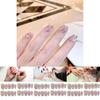 Handmade Aurora Flashing Rhinestone Disco Glitter Nail Sticker Candy Paradise Ultra-short Gradient Xs S M L