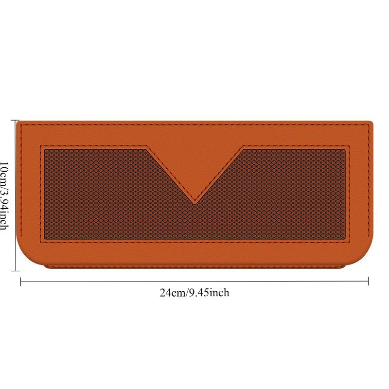 1Pc Pu Leather Material Car Storage, Multifunctional Car Organizer Bag, Trash Can, Mobile Phone Holder, Designed For Central Con
