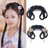 Headdress Girls Chinese Chignon Black Princess Hair Bun Cosplay Wig Integrated Hair Bun  for Kids