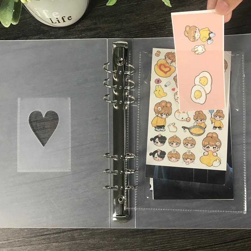 Polaroid A5 6-Hole Photo Album Refill Pages, Transparent PP, 76543 Inch, Loose-Leaf