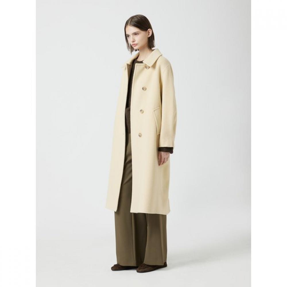 Cc Collect. Women S Wool Fox Blend Single Long Coat c254mSg561