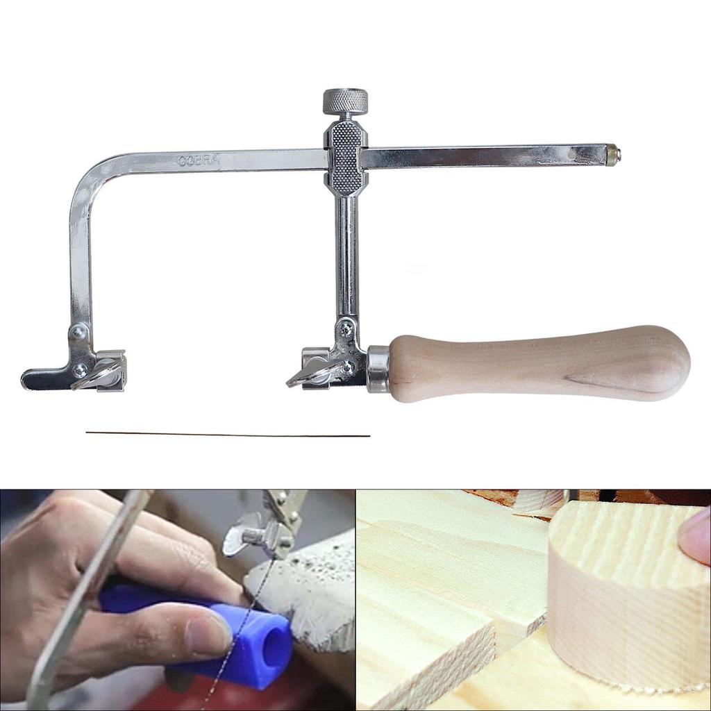 Dřevoobráběcí pila, víceúčelové nastavitelné ruční pily, DIY luk ve tvaru písmene U Ruční zahradní nářadí zahradní nářadí Řezačka na bochníky na kov Pila se 2 ks čepele Pilový kotouč