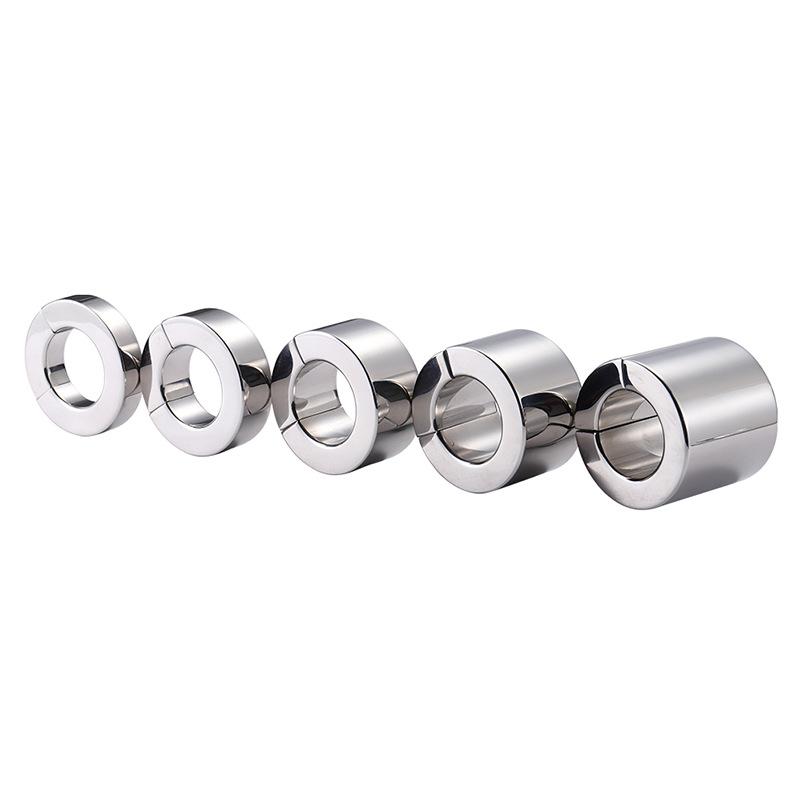 Sex Toys Metal Stretcher Scrotum Pendant Restraint Ring Weight Penis Bondage Scrotum Magmetic Lock Traning Ring for Men Cock Ring Sexy