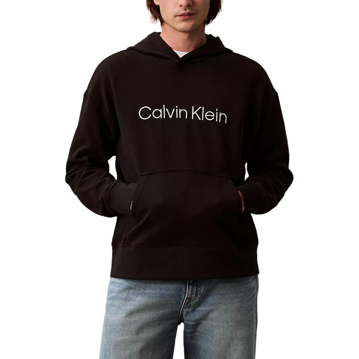 

Calvin Klein Минималистичный Удобный Универсальный Логотип Повседневная Толстовка с капюшоном и длинными рукавами Мужская толстовка Черный 40HM231-002 L