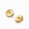 20-50pcs 5x6MM 14K 18K Gold Plated Brass Arcuate Embossing Spacer Beads Bracelets Beads Jewelry Making Supplies Diy Findings