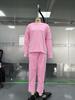 2025 Women's Solid Color Round Neck Long-Sleeve Top and Pocket Pants Suit