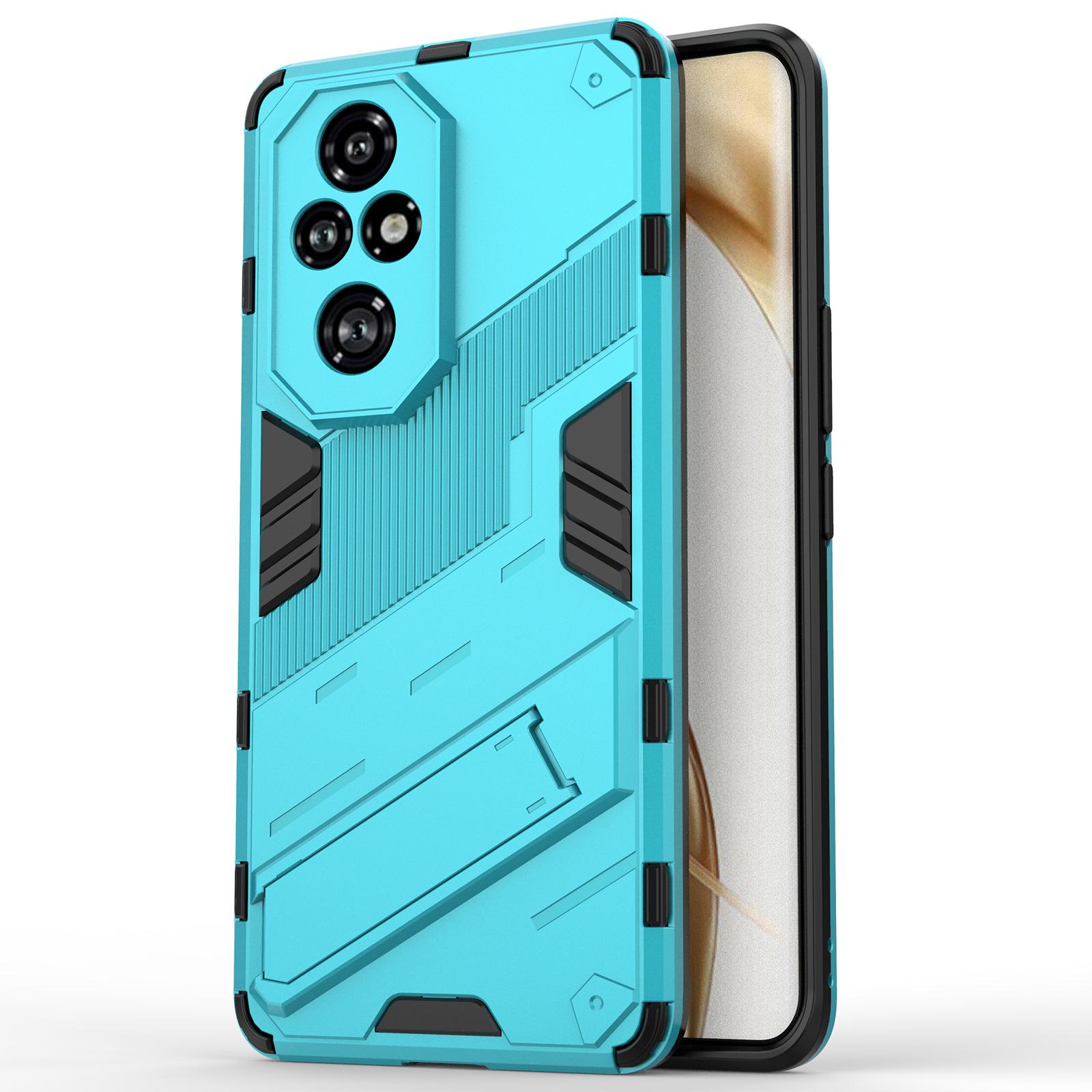 

For Honor 200 Pro 5G Case Hidden Kickstand PC+TPU Protective Phone Cover Baby Blue