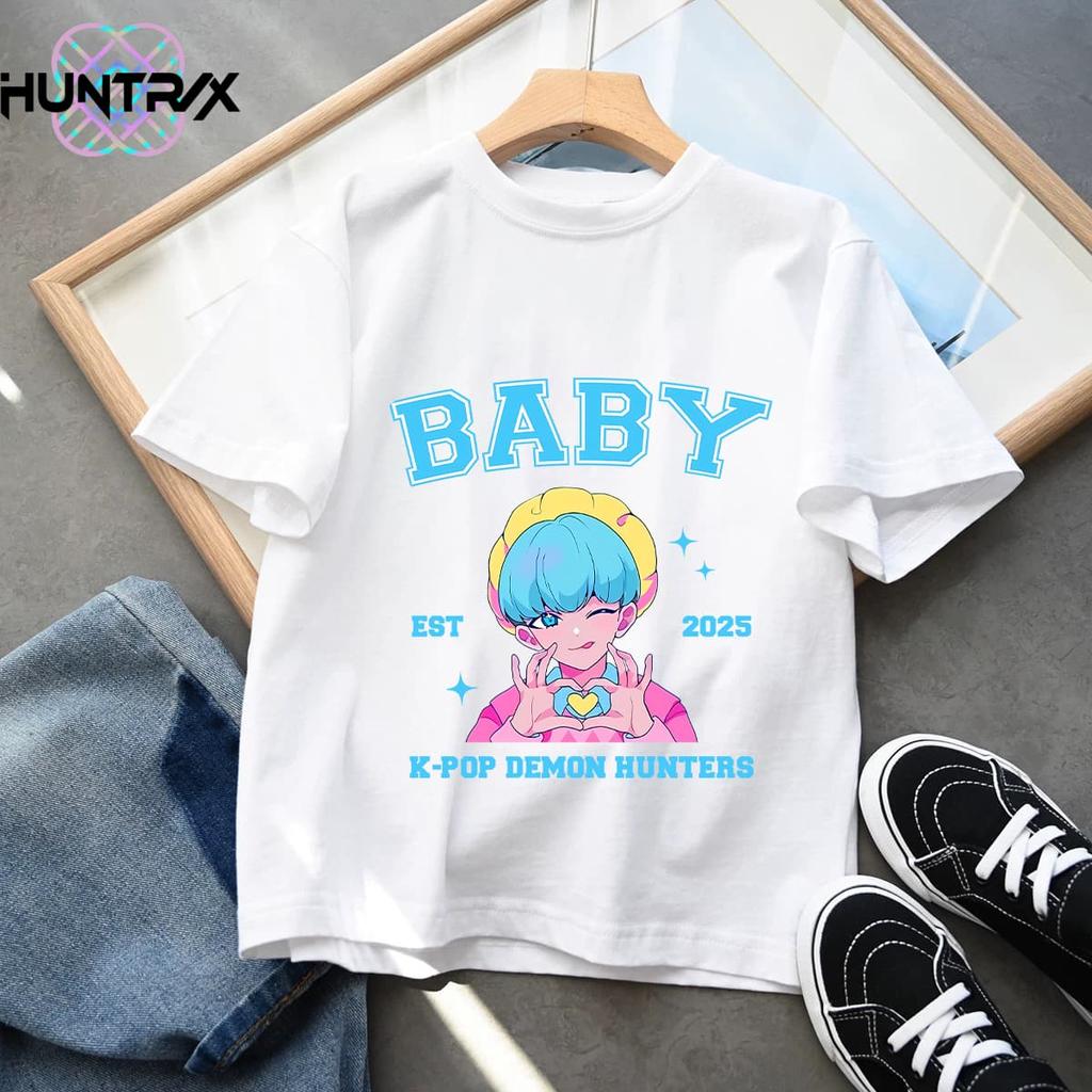 Saja Chlapecké tričko Anime Kpop Lovci démonů Dětská trička Dětské oblečení 2025 Nové Letní Ležérní Chlapci Dívky Topy s krátkým rukávem