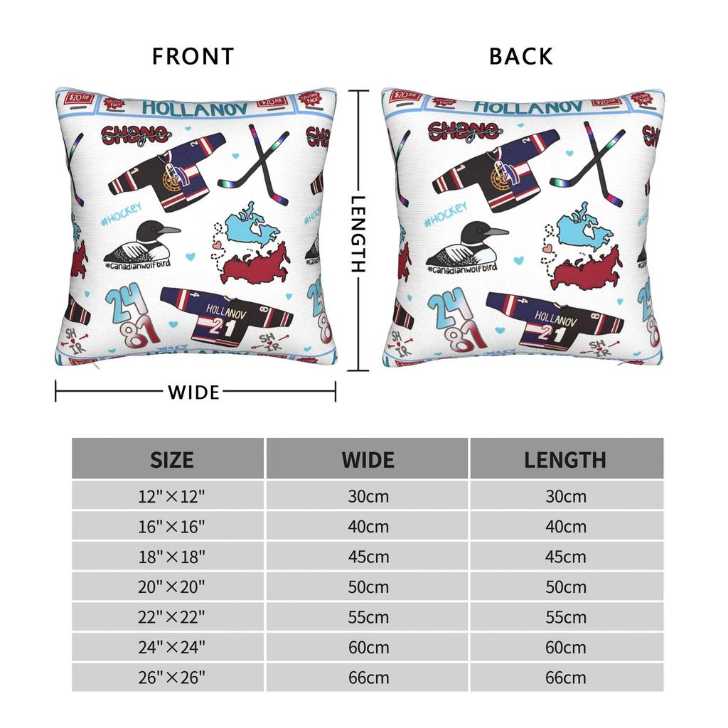 Heated Rivalry Hollanov “Sticker” Pack Square Pillow Cases Cushion Covers Zippered Decor Pillowcover For Home 18"
