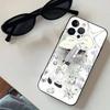 Hand-drawn Anime Line Art Girl Pattern Phone Case TPU Phone Case For Iphone17 Air 16 15 14 13 12 11 Pro Max Plus Cover Case