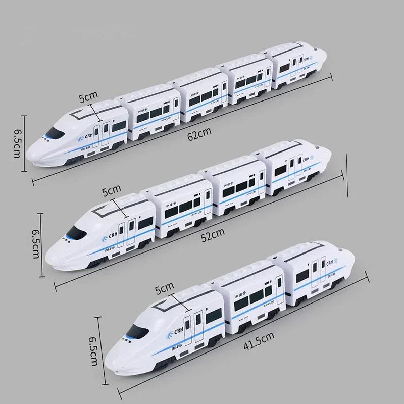 New DIY Simulation High-speed Railway Train Toy Electric Sound and Light Model Train Educational Toys Children's Christmas Gifts