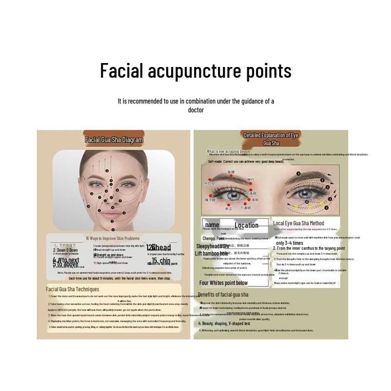 Набор: Розовый кварц, двусторонний ролик и гуаша в форме сердца для массажа лица и области вокруг глаз