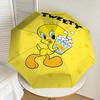1PC Warner Tweety Popcorn Automatic Open/Close Umbrella with Windproof, 11-Rib Sturdy Canopy, Durable Ribs1228A