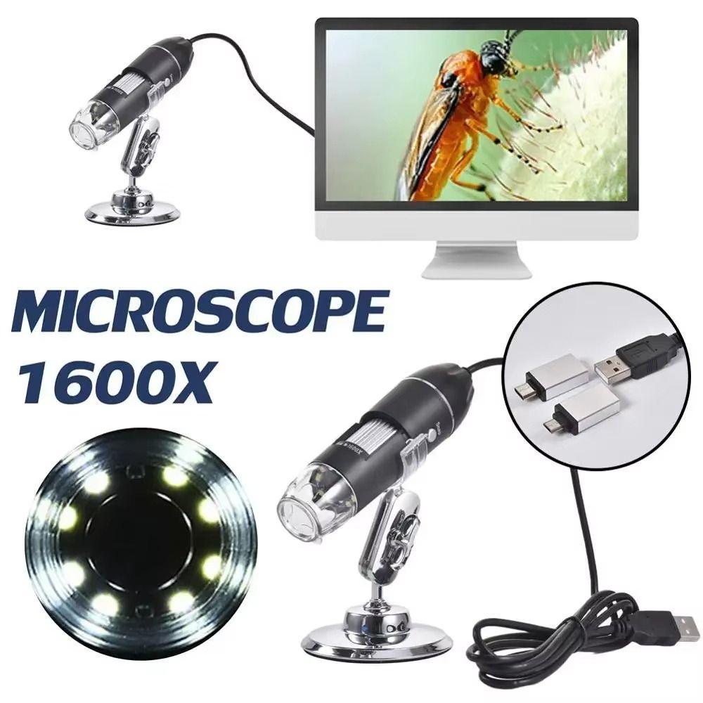 3 in 1 Handheld Electronic Microscope Portable LED Magnifier Microscopes Laboratory Use