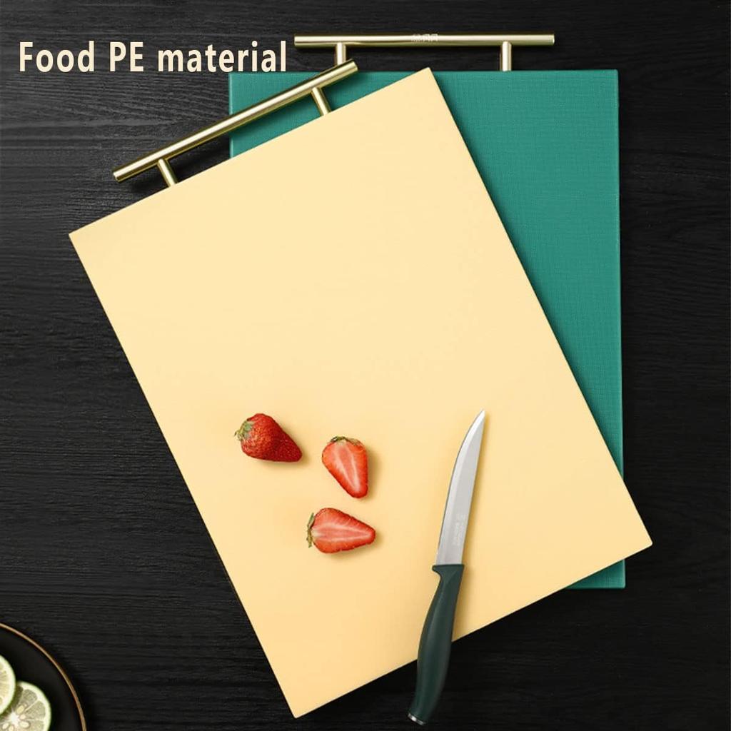High-grade Durable Two-color Cutting Board, Food-grade PE Material, Steel Carrying Handle, Cutting Vegetables, Fruits, Raw Food, Cooked Food