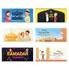 6PCS Multicolor Eid Mubarak Cash Envelopes Paper Lucky Greeting Card  Gift