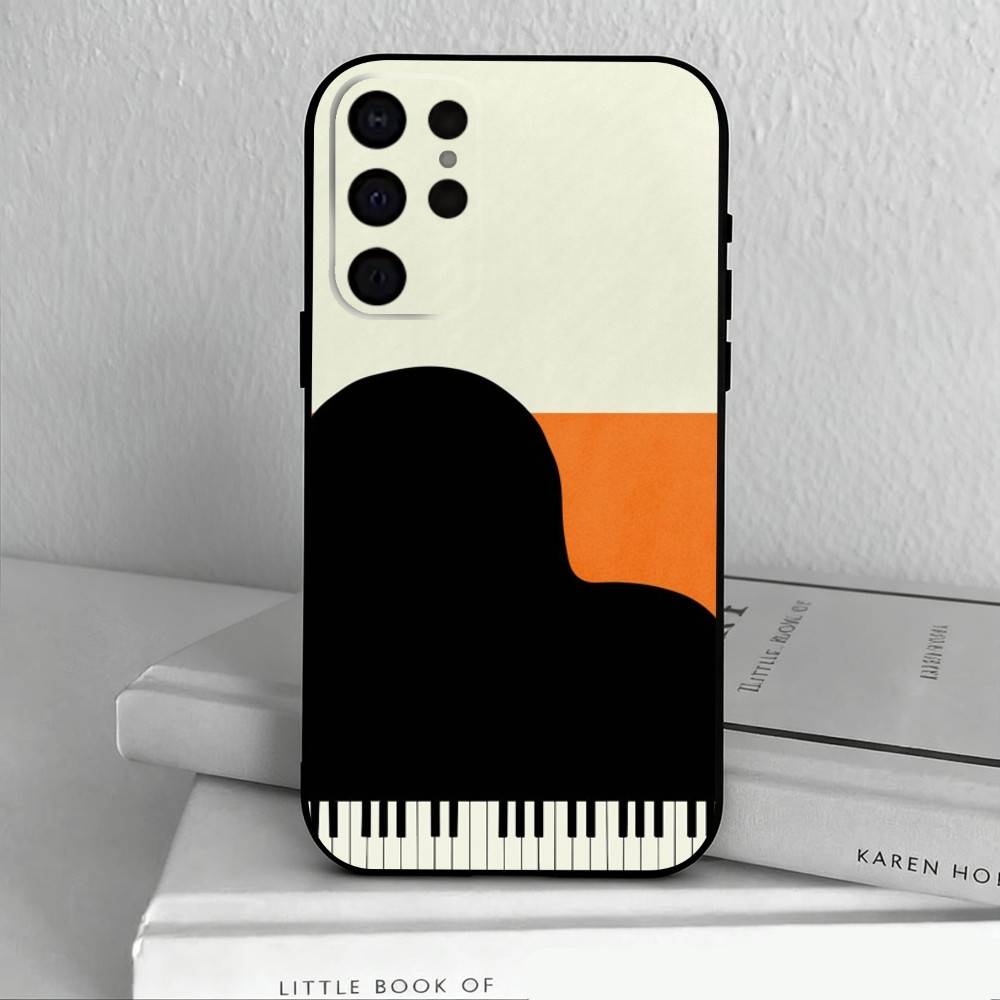 Keyboard Art Piano   Phone Case For Samsung S25,S24,S21,S22,S23,S30,Ultra,S20,Plus,Others Soft Black Cover